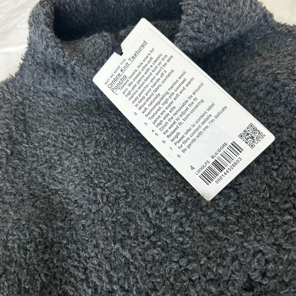 New Lulu lemon ombre knit texture poncho - Picture 3 of 6